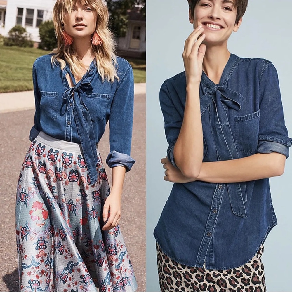 Rails Chico tencel denim top